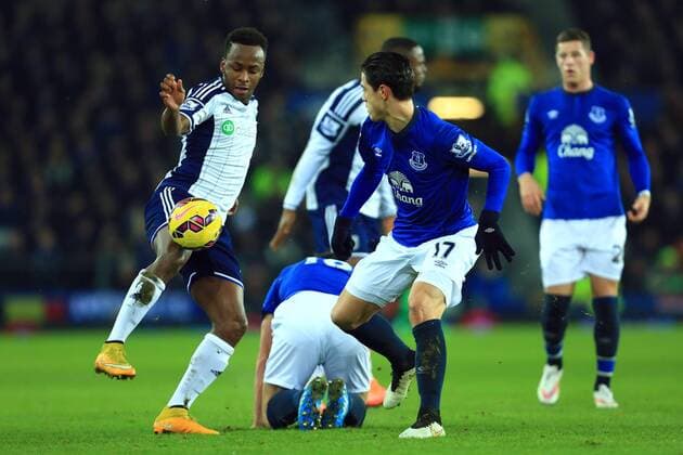 Aktuell Fußball, England, FC Everton - West Bromwich Albion West Brom s Saido Berahino in action - Everton vs. West Bromwich Albion - Barclay s Premier League - Goodison Park - Liverpool - 19 01 2015 Pic Philip Oldham Sportimage EDITORIAL USE ONLY. No use with unauthorised audio, video, data, fixture lists, club league logos or live services. Online in-match use limited to 120 images, no video emulation. No use in betting, games or single club league player publications.