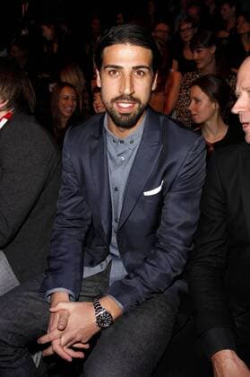 Sami Khedira (Real Madrid GER) bei der It s Showtime Maybelline New York 100th Anniversary Show im Rahmen der Mercedes-Benz Fashion Week Berlin Autumn Winter 2015. Berlin, 19.01.2015 Foto:xM.xGolejewskix xFuturexImage