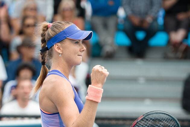 January 20, 2015: Daniela Hantuchova (SVK) in action in a 1st round match on day two of the 2015 Australian Open grand slam tennis tournament at Melbourne Park in Melbourne, Australia. Tennis 2015: Australian Open JAN 20 - ZUMAc04_