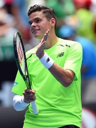 Jan. 20, 2015 - Melbourne, VICTORIA, AUSTRALIA - Canada s Milos Raonic after winning his match on day 2 of the Australian Open tennis on Hisense Arena in Melbourne, Australia. Tennis 2015 - - ZUMAk106