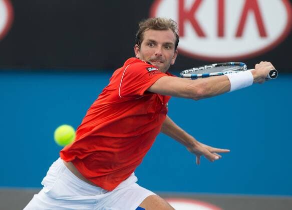 Julien Benneteau (FRA) - Australian Open 2015 - - Melbourne Park Tennis Centre - Melbourne - Victoria - Australia - 20 January 2015.
