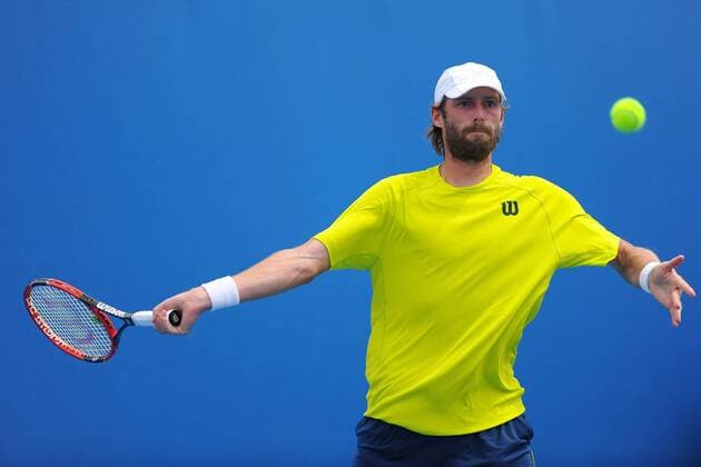 Stephane Robert (FRA) TENNIS : Open d Australie - Melbourne - 20 01 2015 TennisMagazine Panoramlc 