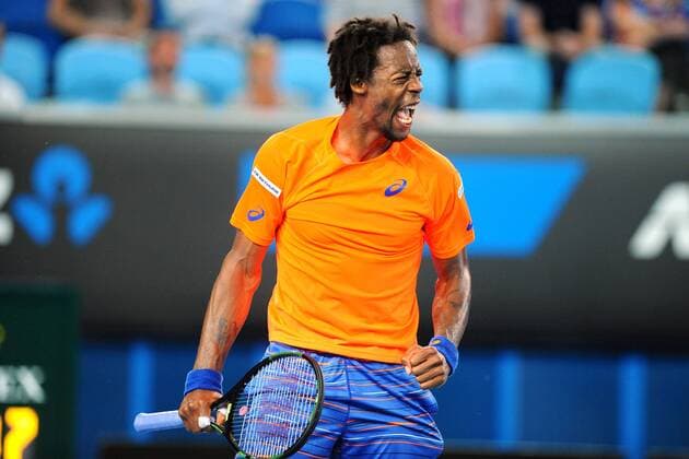 Gael Monfils (FRA) TENNIS : Open d Australie - Melbourne - 20 01 2015 TennisMagazine Panoramlc 
