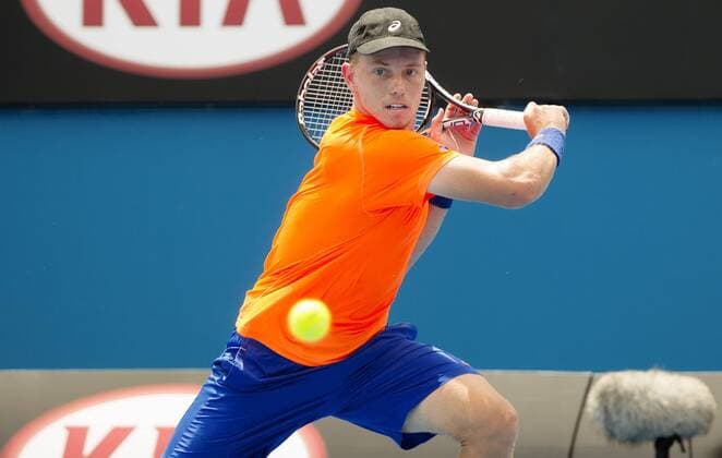 TENNIS - ATP Tennis Herren Australian Open 2015 MELBOURNE,AUSTRALIA,21.JAN.15 - TENNIS - ATP World Tour, Grand Slam, Australian Open. Image shows James Duckworth (AUS).