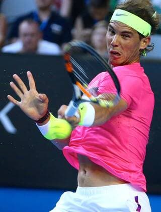 Rafael Nadal of Spain - Australian Open tennis tournament in Melbourne, Victoria, Australia, 21 January 2015. in the men s singles second round match of the 2015 Australian Open tennis tournament.  20150121_64759
