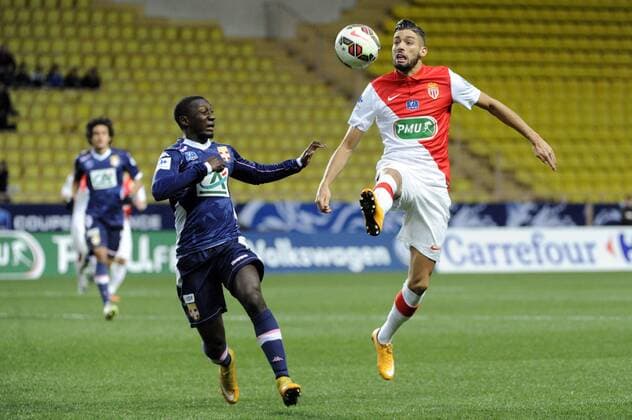 Aktuell Fußball, Frankreich, Coupe de France, AS Mpnaco - Evian Thonon Gaillard Yannick FERREIRA CARRASCO (MON) - Youssouf SABALY (EVI) FOOTBALL : AS Monaco FC - FC Evian Thonon Gaillard TG - Coupe de France - 21 01 2015 FEPx 