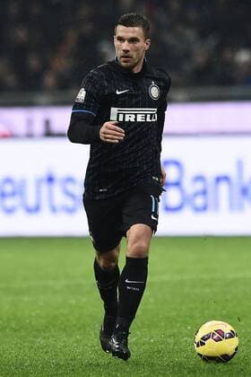 Aktuell Fußball, Italien, Coppa Italia, Inter Mailand - Sampdoria Genua Mailand, Inter Mailand - Sampdoria Genua Coppa Italia Lukas Podolski 