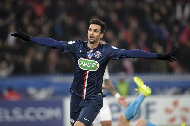 Aktuell Fußball, Frankreich, Coupe de France, Paris St. Germain - Girondins Bordeaux joie de Javier Pastore (PSG) apres son but Paris St. Germain (PSG) - Girondins Bordeaux Coupe de France - 21 01 2015 JBAutissierx 