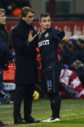 Aktuell Fußball, Italien, Coppa Italia, Inter Mailand - Sampdoria Genua Xherdan Shaqiri, Roberto Mancini Inter Inter Mailand - Sampdoria Genua Coppa Italia giuseppexceleste