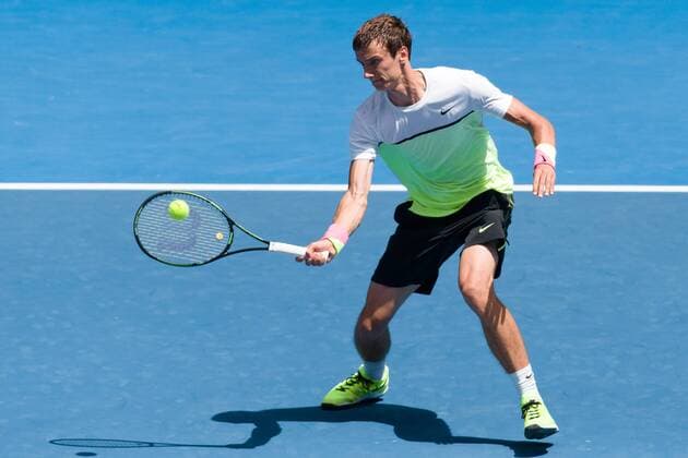 January 22, 2015: Andrey Kuznetsov (RUS) in action in a 2nd round match on day four of the 2015 Australian Open grand slam tennis tournament at Melbourne Park in Melbourne, Australia. - ZUMAc04_