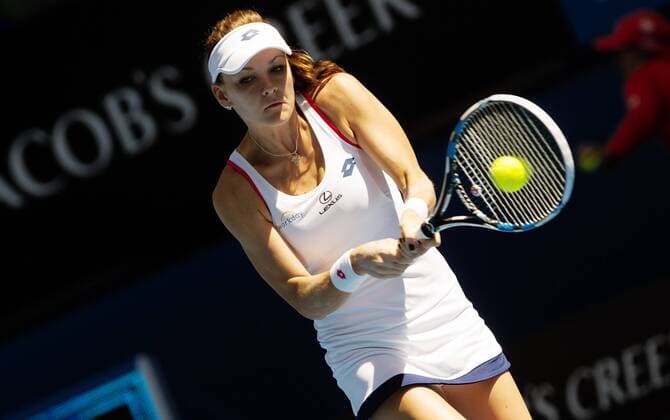 TENNIS - ATP Tennis Herren Australian Open 2015 MELBOURNE,AUSTRALIA,22.JAN.15 - TENNIS - WTA Tennis Damen World Tour, Grand Slam, Australian Open. Image shows Agnieszka Radwanska (POL).