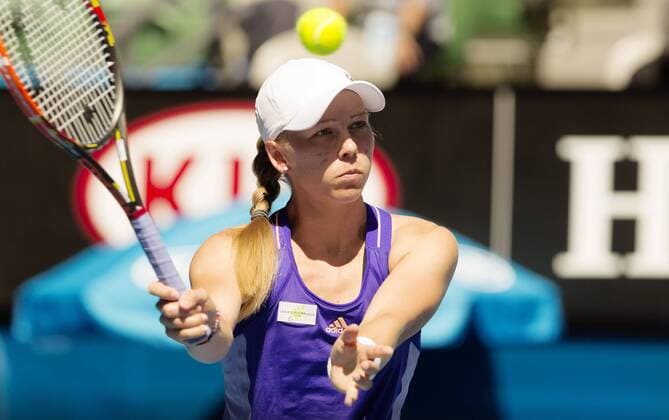 TENNIS - ATP Tennis Herren Australian Open 2015 MELBOURNE,AUSTRALIA,22.JAN.15 - TENNIS - WTA Tennis Damen World Tour, Grand Slam, Australian Open. Image shows Johanna Larsson (SWE).