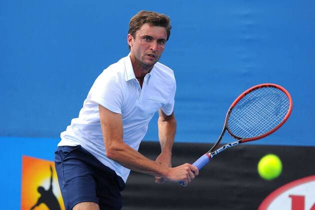 Gilles Simon (FRA) TENNIS : Open d Australie - Melbourne - 22 01 2015 TennisMagazine Panoramlc 