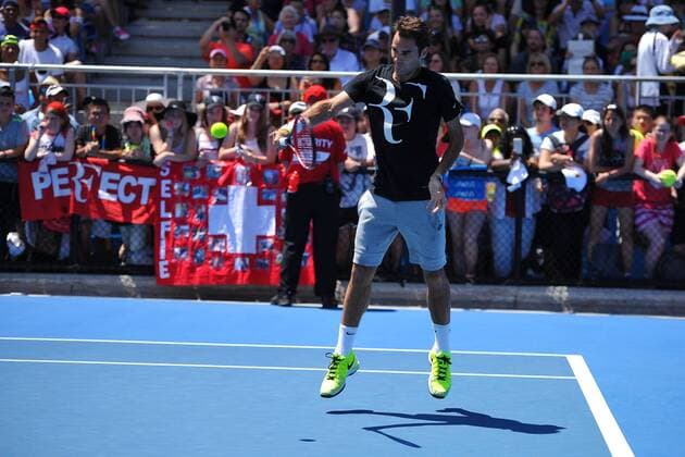 Roger Federer (SUI) TENNIS : Open d Australie - Melbourne - 22 01 2015 TennisMagazine Panoramlc 