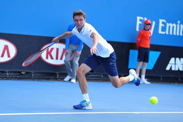 Gilles Simon (FRA) TENNIS : Open d Australie - Melbourne - 22 01 2015 TennisMagazine Panoramlc 