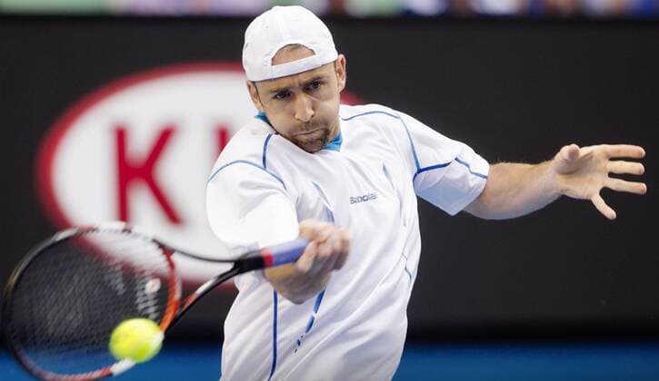 TENNIS - ATP Tennis Herren Australian Open 2015 MELBOURNE,AUSTRALIA,22.JAN.15 - TENNIS - ATP World Tour, Grand Slam, Australian Open. Image shows Benjamin Becker (GER).