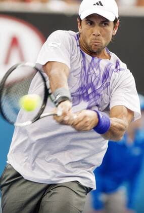 TENNIS - ATP Tennis Herren Australian Open 2015 MELBOURNE,AUSTRALIA,22.JAN.15 - TENNIS - ATP World Tour, Grand Slam, Australian Open. Image shows Fernando Verdasco (ESP).