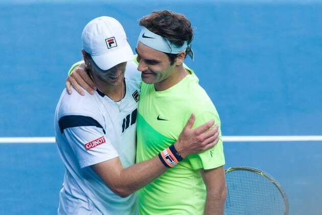 January 23, 2015: Andreas Seppi (ITA) , Roger Federer 3rd round match on day five of the 2015 Australian Open grand slam tennis tournament at Melbourne Park in Melbourne, Australia. - ZUMAc04_