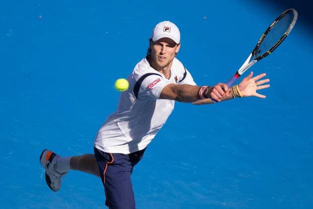 January 23, 2015: Andreas Seppi (ITA) in action in a 3rd round match on day five of the 2015 Australian Open grand slam tennis tournament at Melbourne Park in Melbourne, Australia. - ZUMAc04_