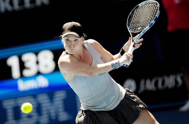 TENNIS - WTA Tennis Damen Australian Open 2015 MELBOURNE,AUSTRALIA,23.JAN.15 - TENNIS - WTA Tour, Grand Slam, Australian Open. Image shows Bethanie Mattek-Sands (USA).
