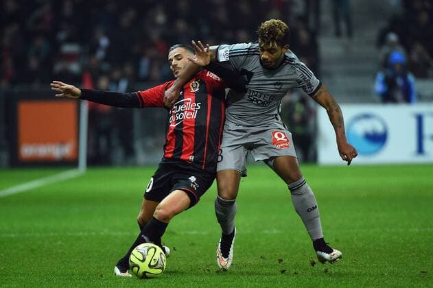 Mario LEMINA (om) - Valentin EYSSERIC (nice) FOOTBALL : Nice vs Marseille - Ligue 1 - 23 01 2015 FEP Panoramic 