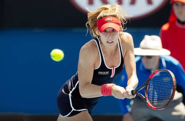 TENNIS - WTA Tennis Damen Australian Open 2015 MELBOURNE,AUSTRALIA,24.JAN.15 - TENNIS - WTA Tour, Grand Slam, Australian Open. Image shows Alize Cornet (FRA).