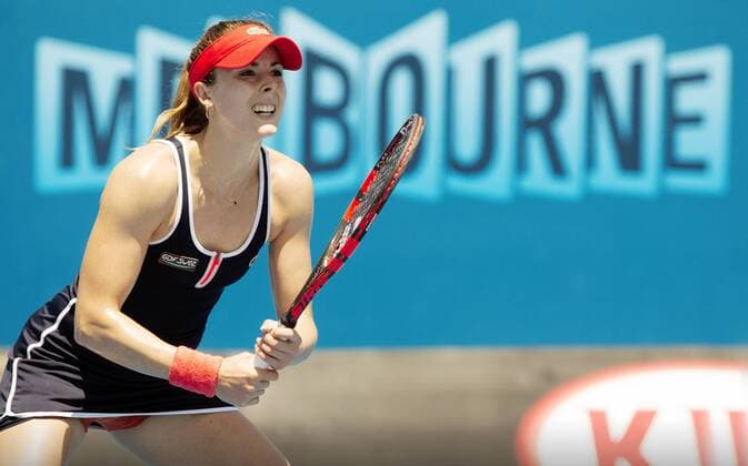 TENNIS - WTA Tennis Damen Australian Open 2015 MELBOURNE,AUSTRALIA,24.JAN.15 - TENNIS - WTA Tour, Grand Slam, Australian Open. Image shows Alize Cornet (FRA).