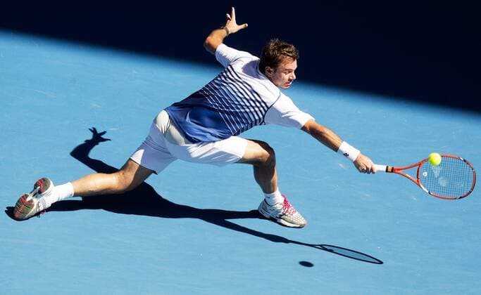 TENNIS - ATP Tennis Herren Australian Open 2015 MELBOURNE,AUSTRALIA,24.JAN.15 - TENNIS - ATP World Tour, Grand Slam, Australian Open. Image shows Stanislas Wawrinka (SUI).