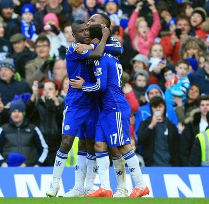 Chelsea s Ramires celebrates scoring his sides second goal FA Cup Fourth Round - Chelsea vs Bradford City - Stamford Bridge - England - 24th January 2015 - Picture David Klein Sportimage EDITORIAL USE ONLY. No use with unauthorised audio, video, data, fixture lists, club league logos or live services. Online in-match use limited to 120 images, no video emulation. No use in betting, games or single club league player publications.