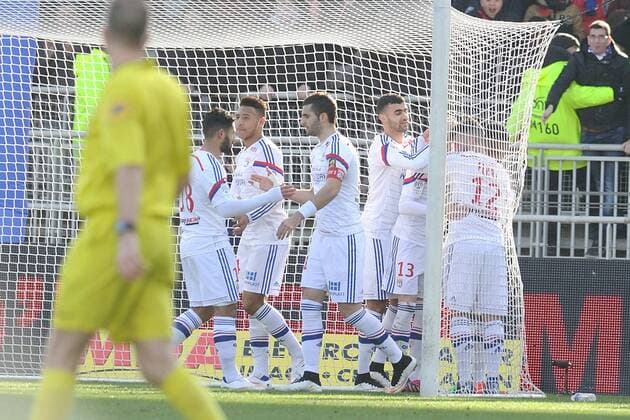 Joie de Alexandre Lacazette (lyon) et de ses coequipiers FOOTBALL : Olympique Lyon vs FC Metz - Ligue 1 - 25 01 2015 FredericChambert 
