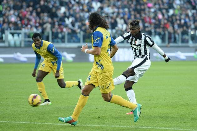 Mg Torino 25 01 2015 - campionato di calcio serie A Juventus Turin vs Chievo Verona: Paul Pogba 