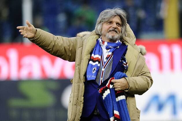 Db Genova 25 01 2015 - campionato di calcio serie A Sampdoria Genua vs US Palermo: Massimo Ferrero 