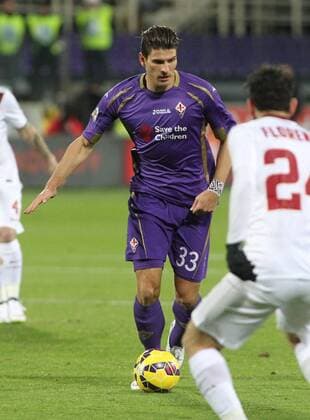 Florenz, Serie A - ACF Fiorentina (AC Florenz) vs AS Rom: Mario Gomez  xItalyxPhotox