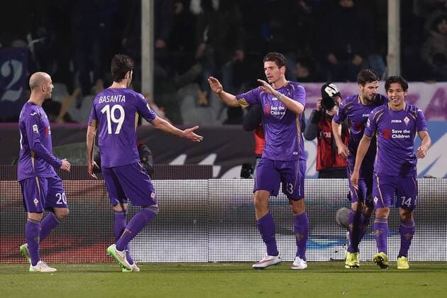 Mario Gomez Fiorentina Goal celebration 1-0 Firenze 25-01-2015 Stadio Artemio Franchi, Football Calcio Serie A ACF Fiorentina (AC Florenz) - AS Roma. andreaxstaccioli