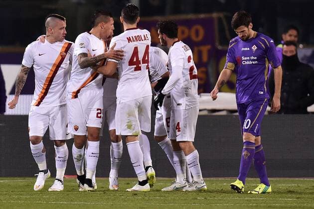 Adem Ljajic Roma 1-1 Goal celebration Firenze 25-01-2015 Stadio Artemio Franchi, Football Calcio Serie A ACF Fiorentina (AC Florenz) - AS Roma. andreaxstaccioli