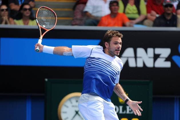 Stanislas Wawrinka (SUI) TENNIS : Open d Australie - Melbourne - 26 01 2015 TennisMagazine Panoramlc 