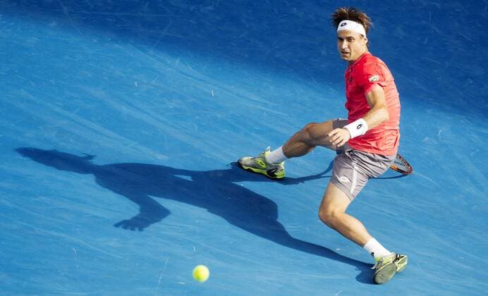 TENNIS - ATP Tennis Herren Australian Open 2015 MELBOURNE,AUSTRALIA,26.JAN.15 - TENNIS - ATP World Tour, Grand Slam, Australian Open. Image shows David Ferrer (ESP).