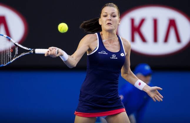 TENNIS - WTA Tennis Damen Australian Open 2015 MELBOURNE,AUSTRALIA,26.JAN.15 - TENNIS - WTA World Tour, Grand Slam, Australian Open. Image shows Agnieszka Radwanska (POL).