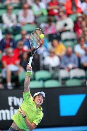 Kei Nishikori (JPN), JANUARY 26, 2015 - Tennis : 2015 Australian Open tennis tournament Men s Round 4 in Melbourne, Australia. NoxThirdxPartyxSales  (umqa020407)