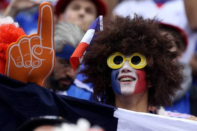 24th World Handball Championship, eighth-finals, France - Argentina 26.01.2015., Ali Bin Hamad Al Attiya Arena, Doha, Qatar - 24th World Handball Championship, eighth-finals, France - Argentina. French fans.  GoranxStanzl PIXSELL