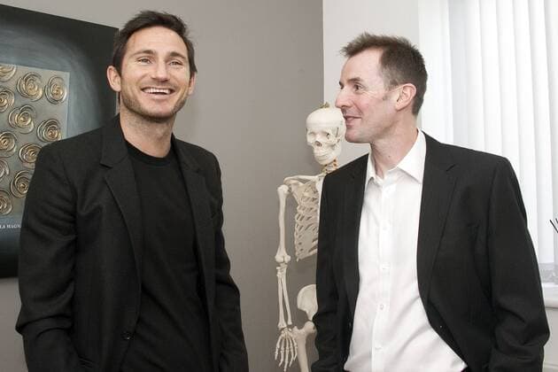 English professional footballer Frank Lampard and Carl Todd pictured as he officially opens the new Carl Todd Clinic in Swindon. . JANUARY 26th 2015  RWNx15264