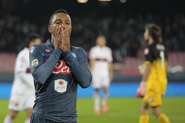 Jonathan De Guzman Napoli, dejection Napoli 26-01-2015 Stadio San Paolo Football Calcio Serie A SSC Neapel vs CFC Genua 1893 FC cesarexpurini