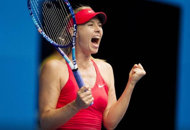TENNIS - WTA Tennis Damen Australian Open 2015 MELBOURNE,AUSTRALIA,27.JAN.15 - TENNIS - WTA Tour, Grand Slam, Australian Open. Image shows the rejoicing of Maria Sharapova (RUS).