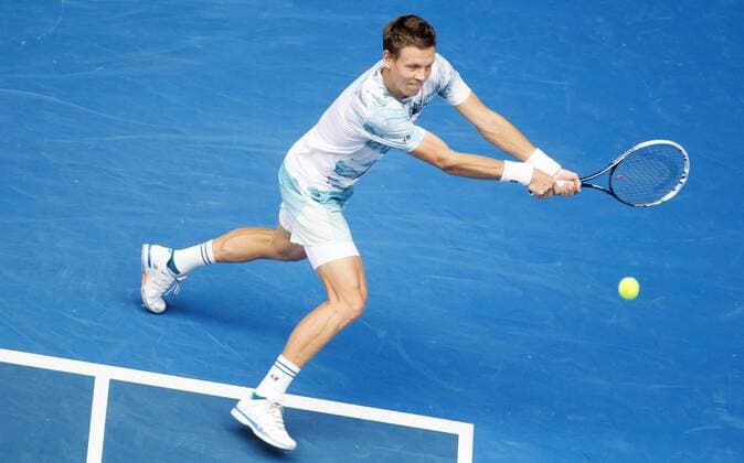 TENNIS - ATP Tennis Herren Australian Open 2015 MELBOURNE,AUSTRALIA,27.JAN.15 - TENNIS - ATP World Tour, Grand Slam, Australian Open. Image shows Tomas Berdych (CZE).