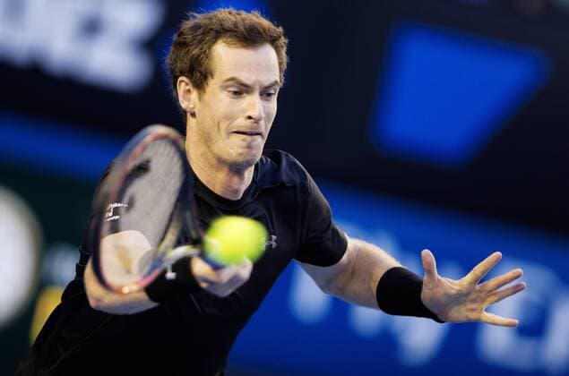 TENNIS - ATP Tennis Herren Australian Open 2015 MELBOURNE,AUSTRALIA,27.JAN.15 - TENNIS - ATP World Tour, Grand Slam, Australian Open. Image shows Andy Murray (GBR).