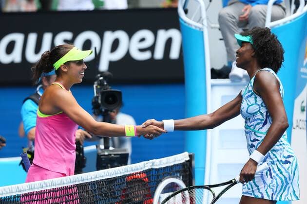 (L-R) Madison Keys (USA), Venus Williams (USA), JANUARY 28, 2015 - Tennis : 2015 Australian Open tennis tournament Women s singles quarter-final in Melbourne, Australia. Noxthirdxpartyxsales  (umqa020616)