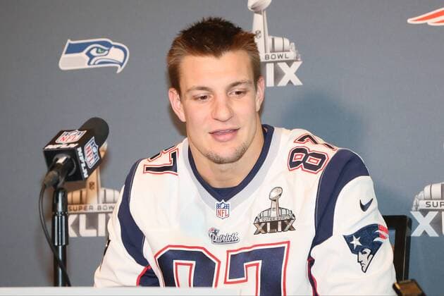 Aktuell American Football, NFL, Super Bowl XLIX, Media Day TE Rob Gronkowski (Patriots) - Super Bowl XLIX New England Patriots Team-PK, Sheraton Arizona Grand Hotel