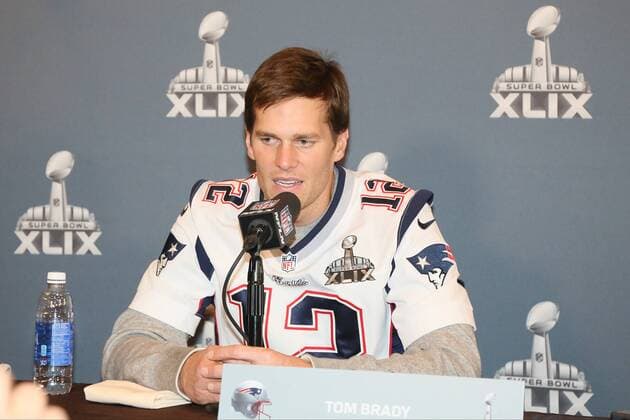 Aktuell American Football, NFL, Super Bowl XLIX, Media Day QB Tom Brady (Patriots) - Super Bowl XLIX New England Patriots Team-PK, Sheraton Arizona Grand Hotel