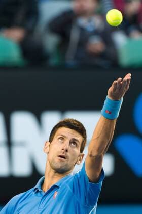 January 30, 2015: 1st seed Novak Djokovic (SRB) in action in a Semifinals match on day twelve of the 2015 Australian Open grand slam tennis tournament at Melbourne Park in Melbourne, Australia. : Australian Open JAN 30 - ZUMAc04_