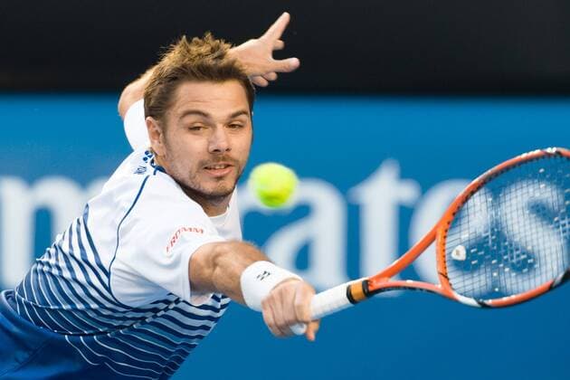 January 30, 2015: 4th seed Stanislas Wawrinka (SUI) in action in a Semifinals on day twelve of the 2015 Australian Open grand slam tennis tournament at Melbourne Park in Melbourne, Australia. : Australian Open JAN 30 - ZUMAc04_